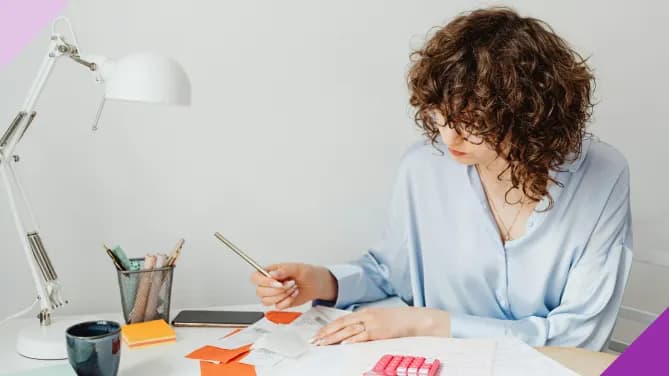 Woman managing finances, illustrating how to become financially independent
