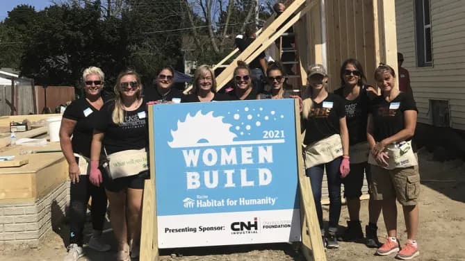 Women Build for the Habitat for Humanity.