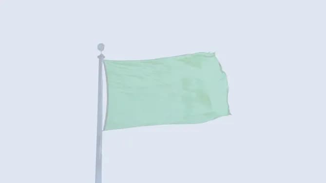 translucent green flag