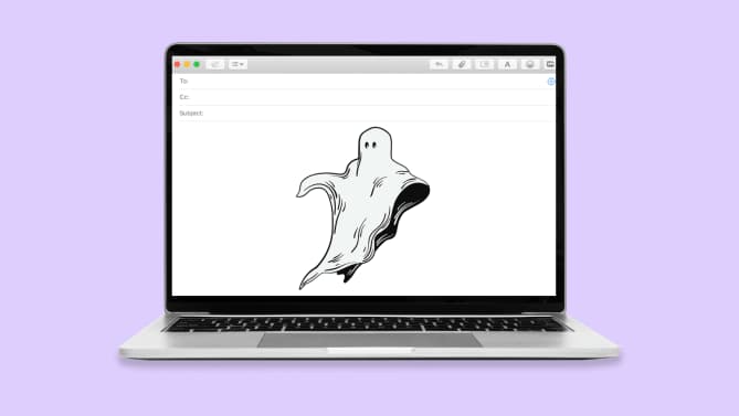 ghost on email screen
