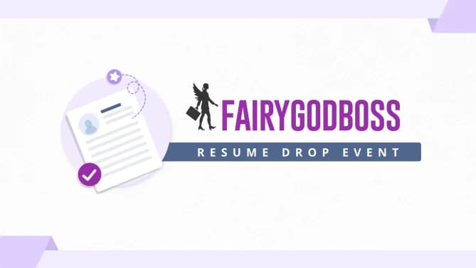 A graphic representing the Fairygodboss Resume Drop.