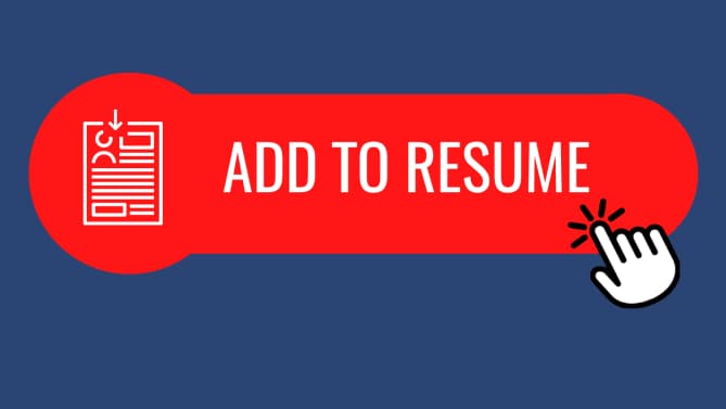 "add to resume" button