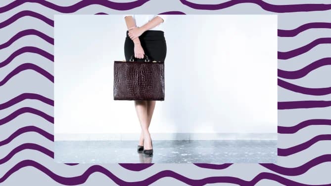 a woman with a briefcase