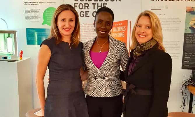 Romy Newman, Founder and President at Fairygodboss, Maureen Greene James, Leader of Diversity & Leadership Development at Cognizant, and Carol Houle, Vice President Consulting Services at Cognizant.