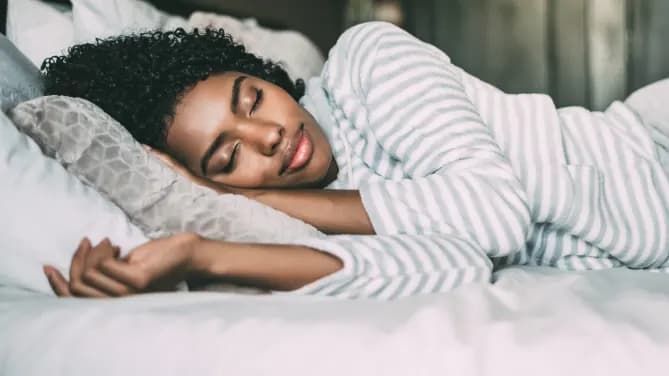 Woman getting a good night's rest 