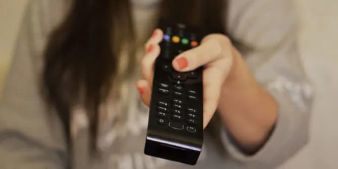 Girl with remote