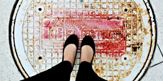 Woman's feet contemplating career break next steps