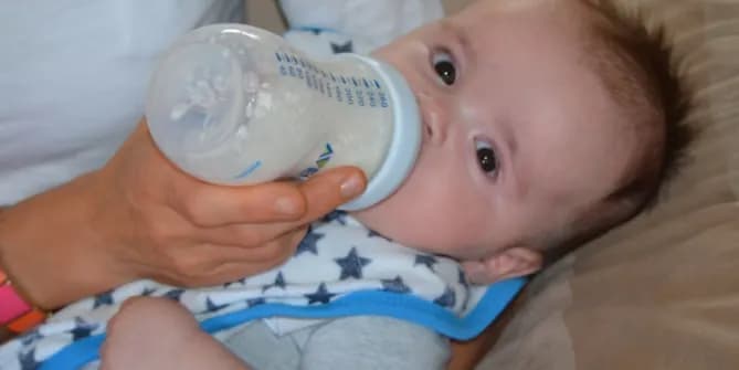 baby drinking milk