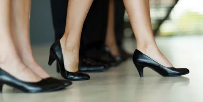 Women in work shoes