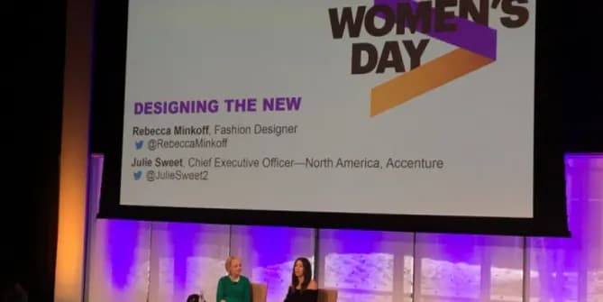 Accenture's Julie Sweet in conversation with Rebecca Minkoff at Accenture's International Women's Day event