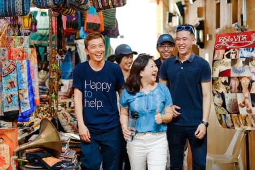Salesforce employees on the streets in Singapore