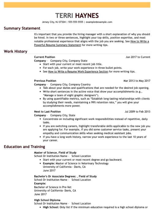 ResumeNow Resume Template