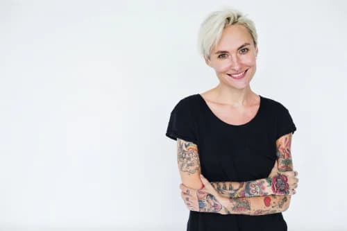 Tattooed woman